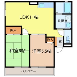 クレールタウンＡ棟の物件間取画像